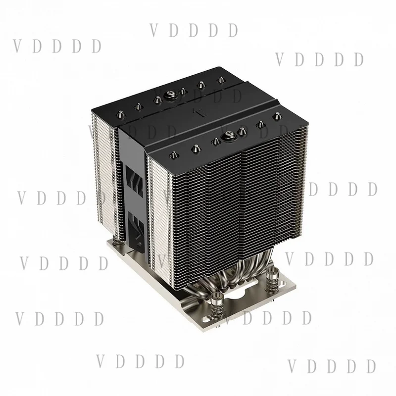 L... for CoolServer EPYC SP3 4U Dual Tower 6 Heatpipe CPU Cooler Dual Ball Bearing Fan