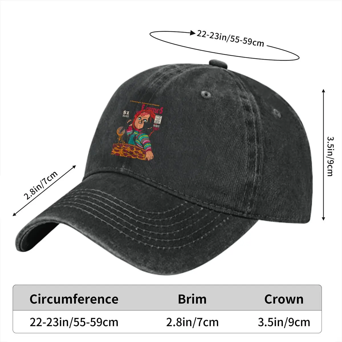 Chucky's Pizza Classic Baseball Cap Men Hats Women Visor Protection Snapback Scary Horror Lover Caps