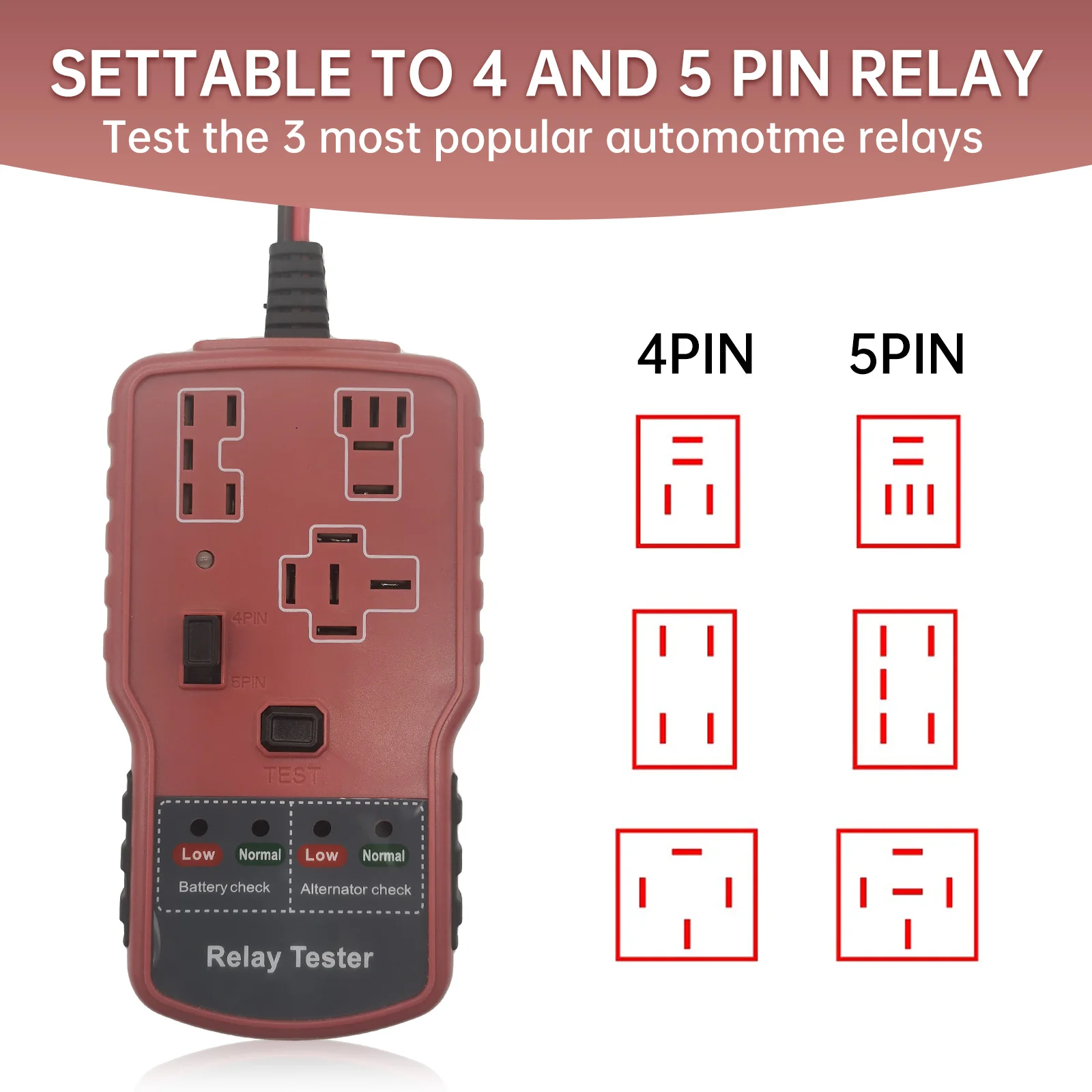 2024 Automotive Relay Tester for 12V Battery RT-900 2-in-1