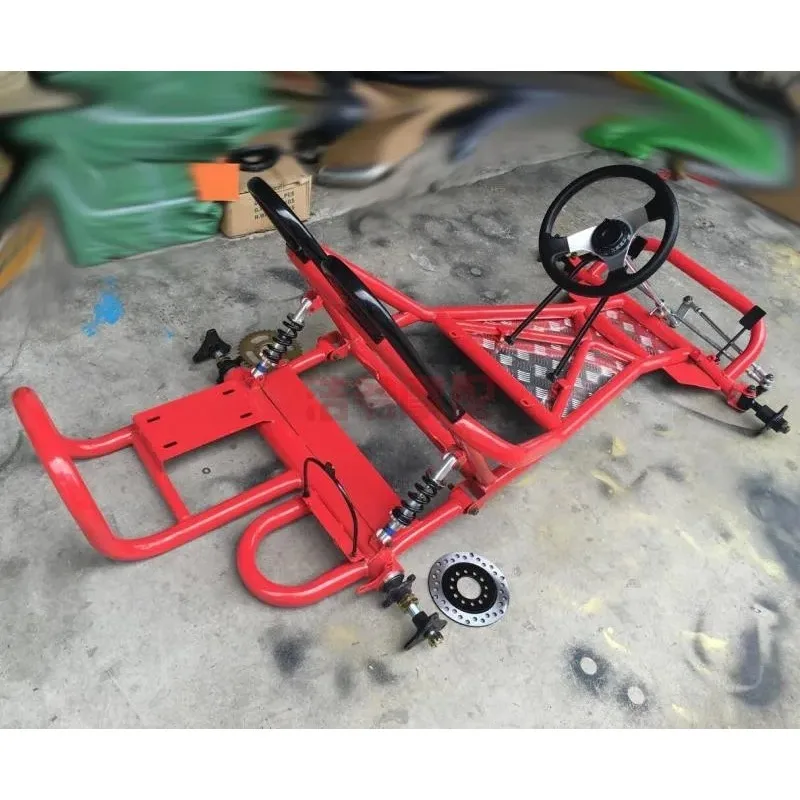 168CC Modified Four-wheeled Motorcycle Drift Kart Modified Full Frame Front Steering Rear Axle Rear Axle 6-inch Wide Tire