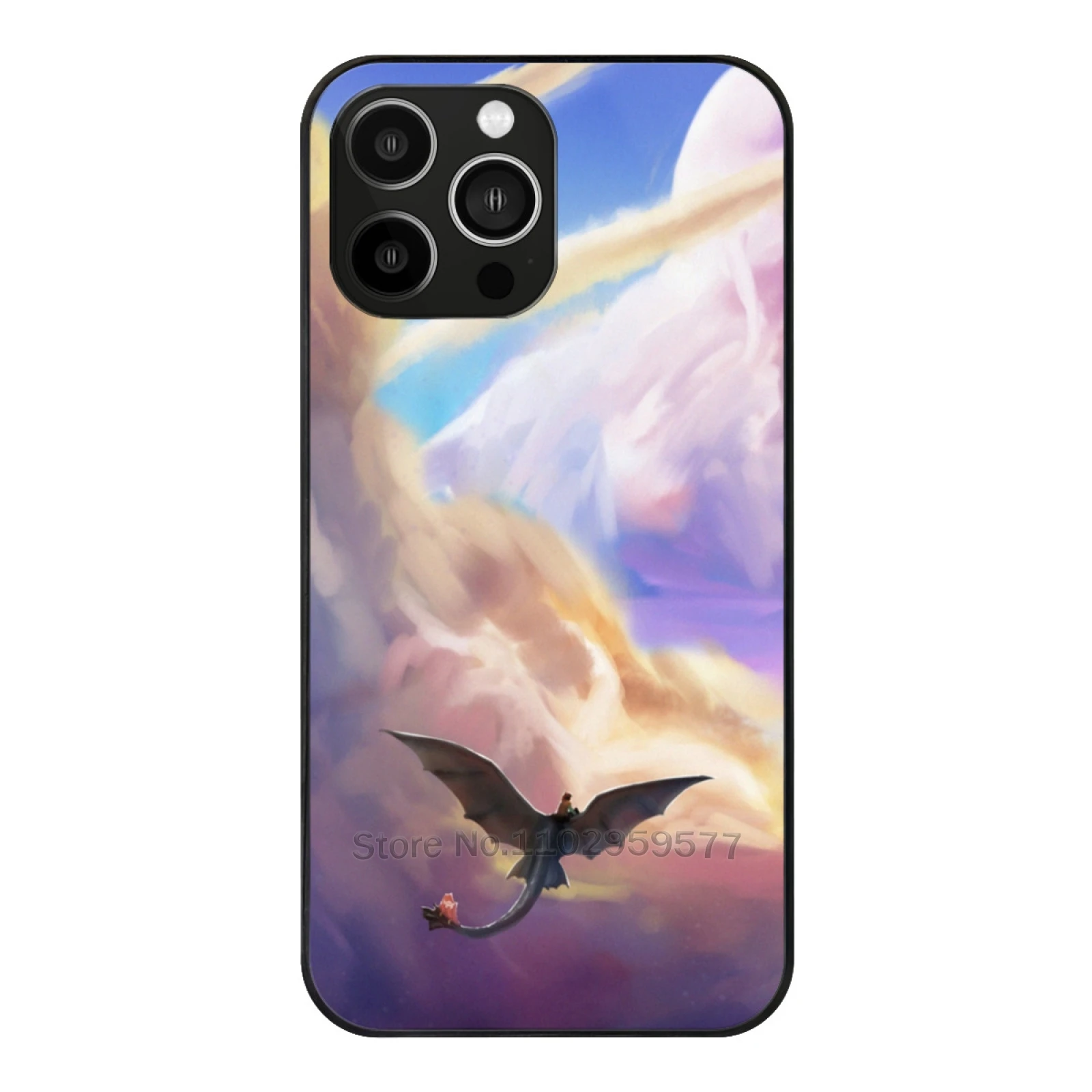 Test Drive Phone Case Tempered Glass Soft Edge Case For Iphone 15 14 12 13 11 X 6S 7 8 5S Cover Httyd Dragon Hiccup Night Fury