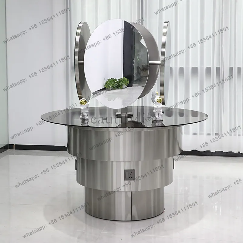 High-end barber shop mirror table, special perm and dyeing for hair salon, floor-to-ceiling hair salon cutting, liftable mirror