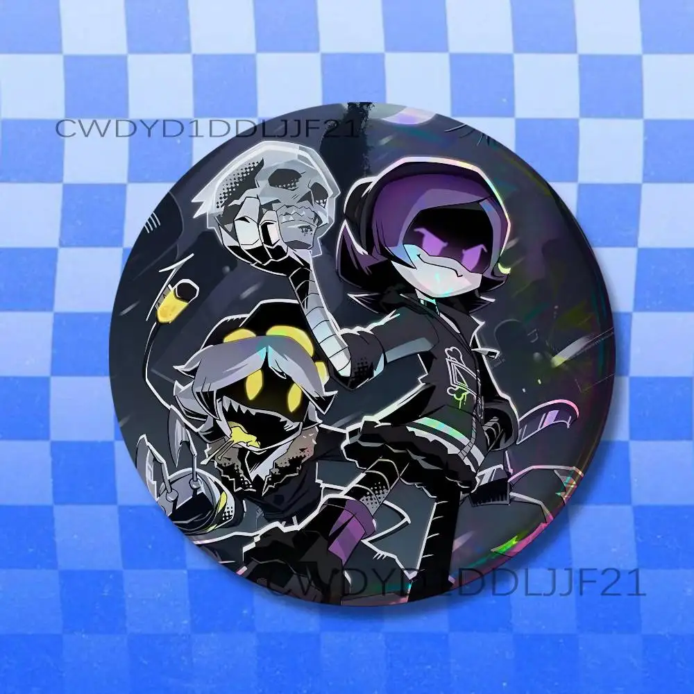 M-Murder D-Drones UZI N Button Pins Tinplate Brooches Cartoon Creative Badge for Backpack Clothes Decor