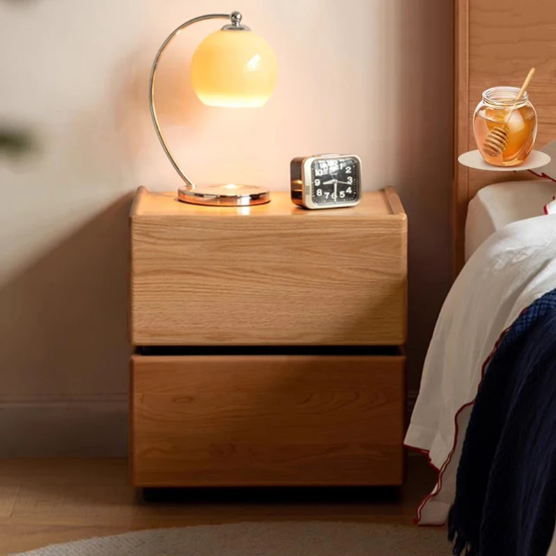 

Solid Wood Bedside Table Minimalist Design Luxury Beauty Nightstands Elegant Mesitas De Noche Dormitorio Bedroom Furniture