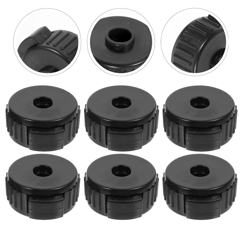 6 Pcs Nuts Cymbal Quick Release Cap Drum Fixing Buckle Parts Cymbals Attachments Removal Black