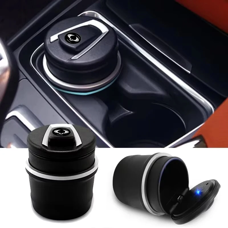 Car Ashtray LED Light Multi-Functional Ashtray Car Accessories For Ssangyong Rexton Korando E-motion Torres Actyon Sport Tivoli