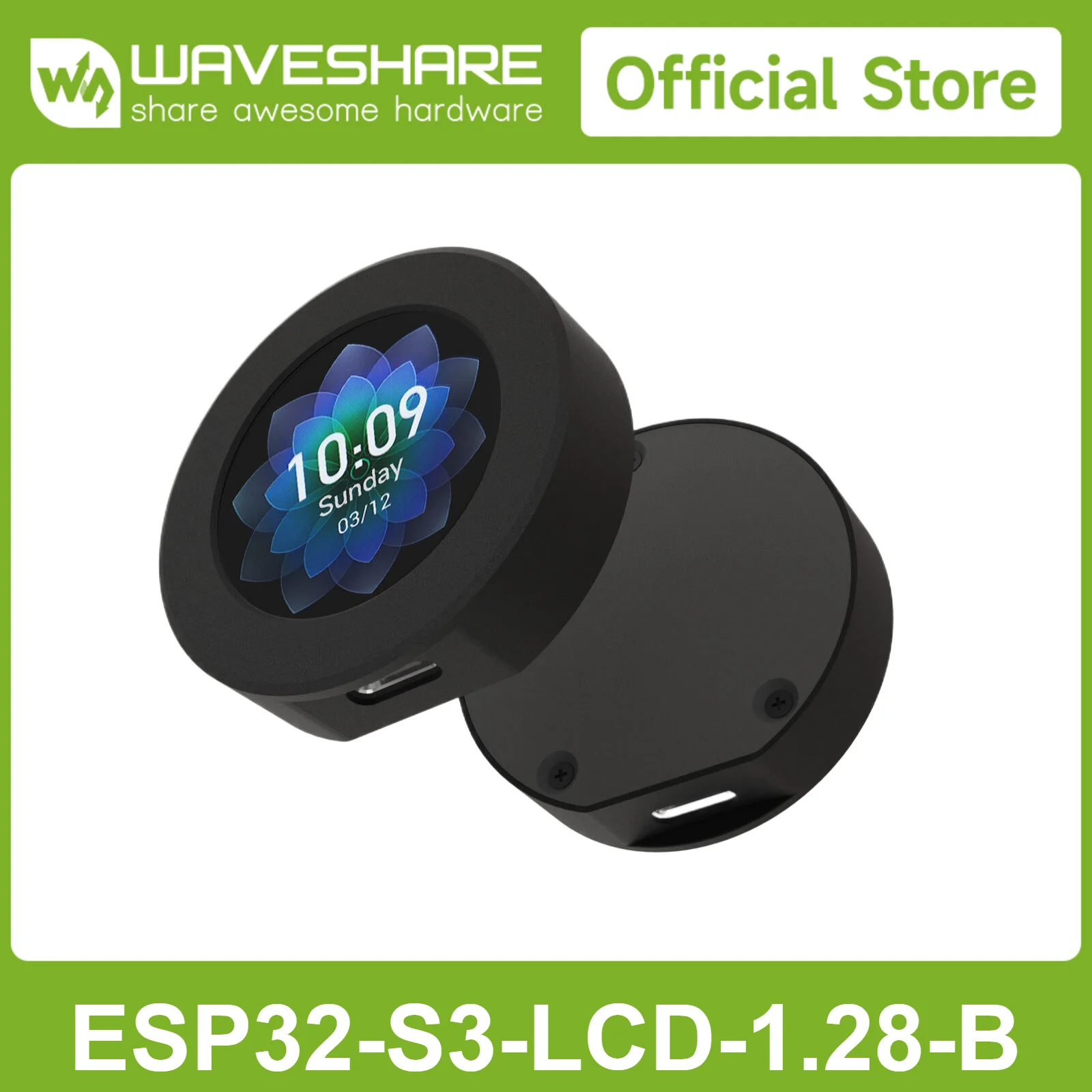 ESP32-S3-LCD-1.28-B Waveshare Development Board 32-bit LX7 Dual-core Processor 1.28inch IPS Round LCD Supports WiFi blvetooth