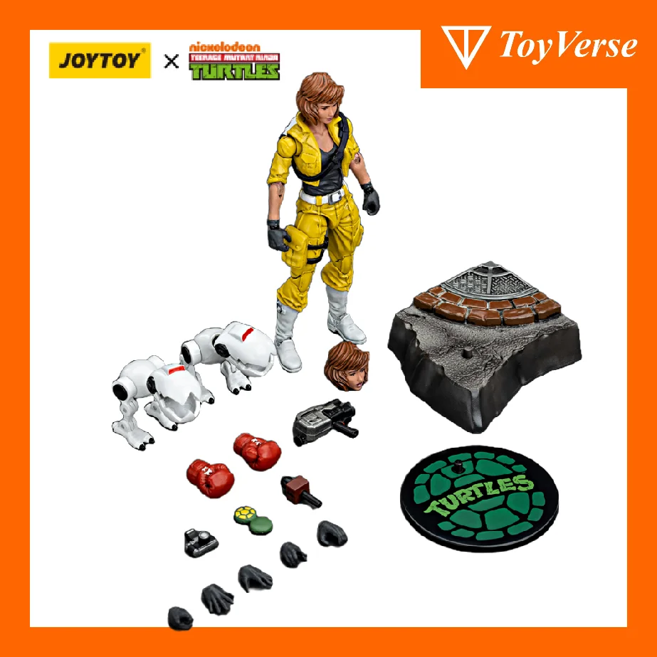 

TOYVERSE 1/18 JOYTOY Toy Figures TMNT Splinter and April O'Neil 2pcs Anime Figures Model Toy