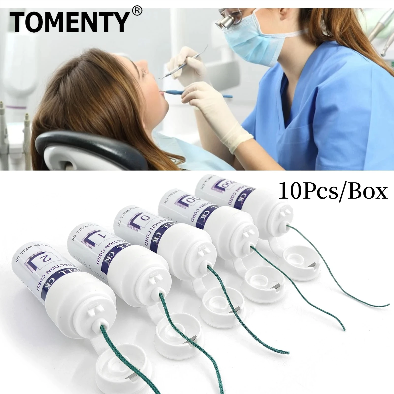 10 Bottle Disposable Dental Thread Gingival Retraction Cord Knitted Cotton Line Dentistry Gingival Cord 0 00 000 1 2
