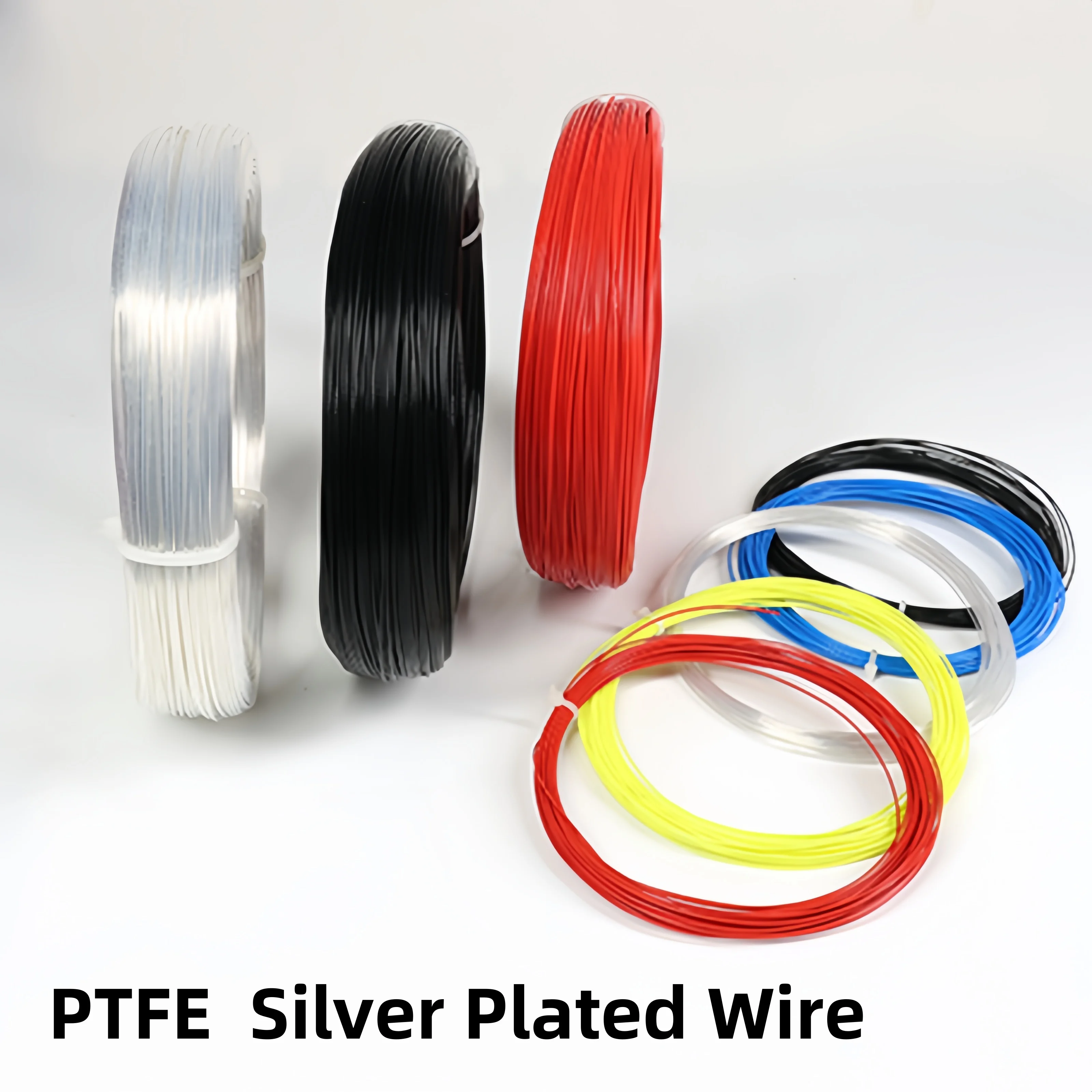 5/10m PTFE silver plated wire high temperature resistance 20 18 17 15 11AWG high temperature wire ground induction coil