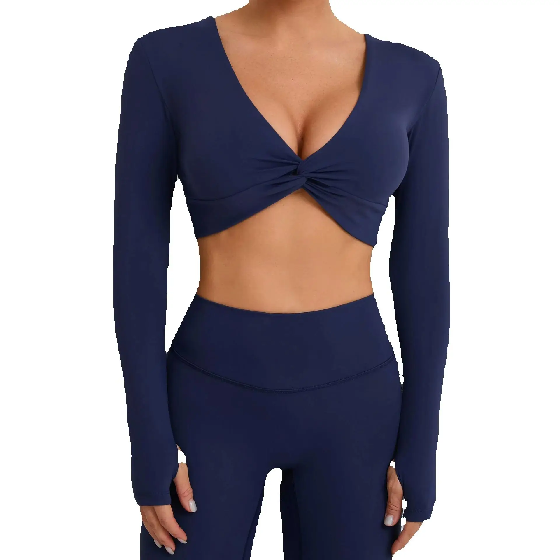 Women Long Sleeve Sports Shirt Gym Sexy Crop Top Woman Quick Dry Yoga Clothing Training Long Sleeve Top Woman Cross Sportswear