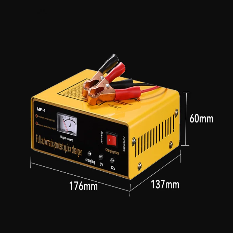 120W Full Automatic for Repair Car Maintainer 6V/12V Multiple Protections Car Battery Charger Protect Quick Charger