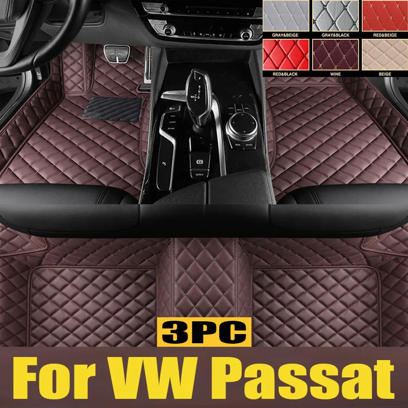 

Car Floor Mats For VW VW Passat B8 GT 2015~2022 Durable Rugs Protective Carpets Luxury Leather Mat Car trunk mat 2016