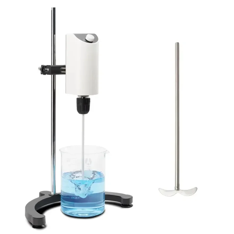 OS10-mini 10L Electric Agitator Mixer Time And Speed Adjustable Stirring Rod Lab Analog Overhead Stirrer With Paddle