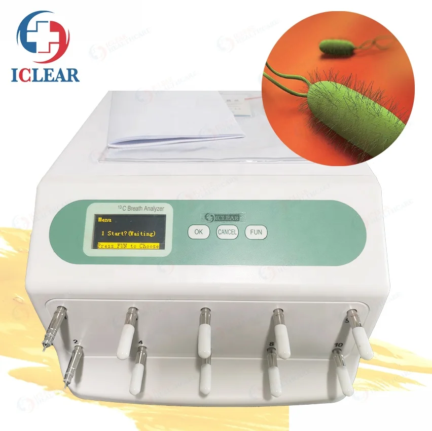 10 Channels Golden Standard C13 Urea Breath Test Helicobacter Pylori  Detector