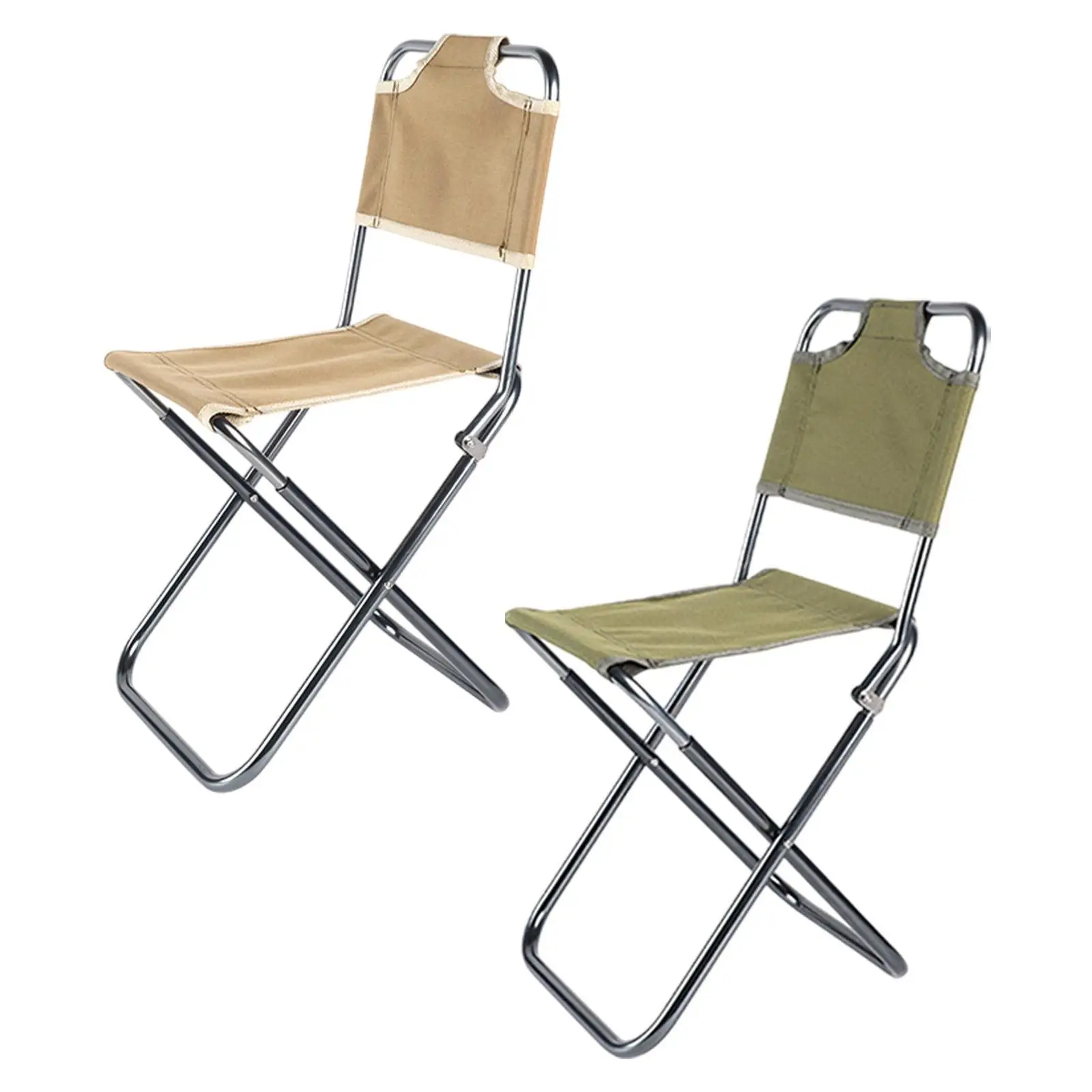 

Camping Foldable Chair Portable Wearproof Camp Chair Lumbar Support Chair for Barbecue Beach Hiking Garden Outdoor Activities