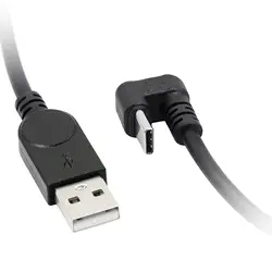 0.3M U-Shape USB Cable 180 Degree Angle USB 2.0 To Micro-USB or Type-C Data Sync Charging Cord for Android Phone Tablet