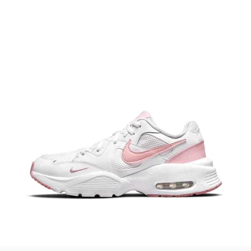 

Nike Air Max Fusion Women's Running Shoes, Energy-Return, Non Slip, Shock-absorbing Sneakers, White/Pink
