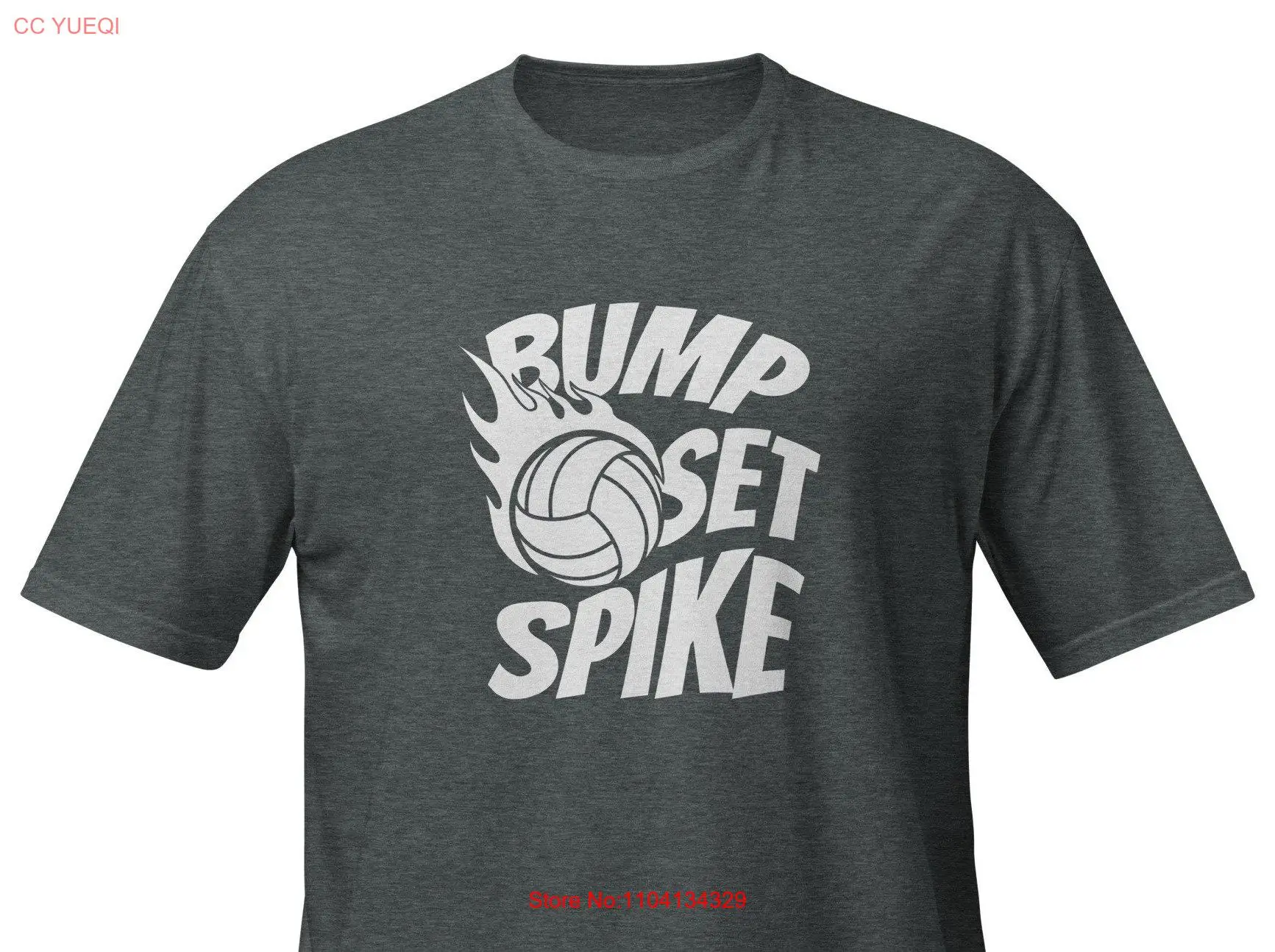 Bump Set Spike White  T Shirt Volleyball Merch Players long or short sleeves