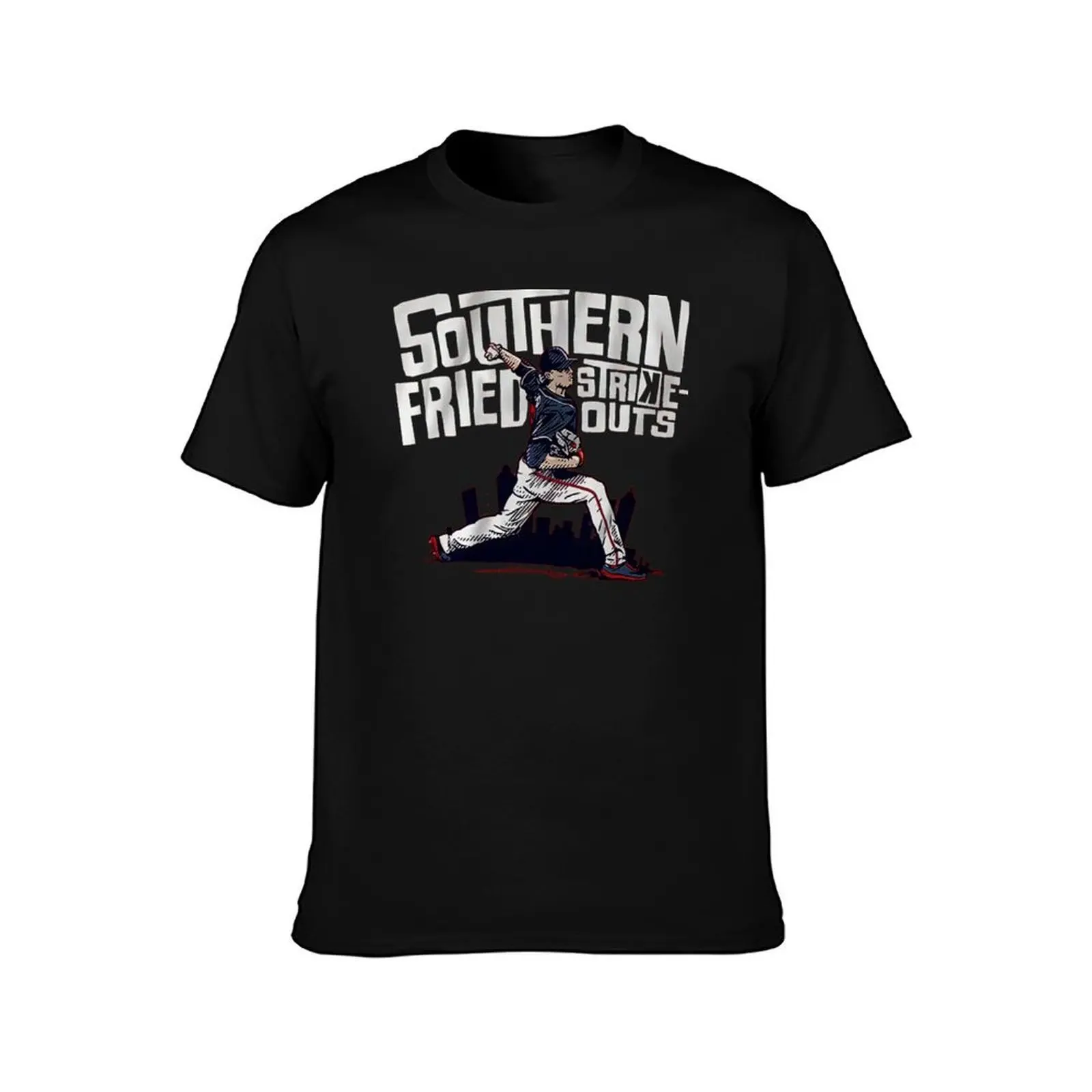 Max Fried southern Fried strikeouts T-Shirt, Summer Casual Cotton Tee, Oversized Streetwear Tops, Vintage Graphic Print