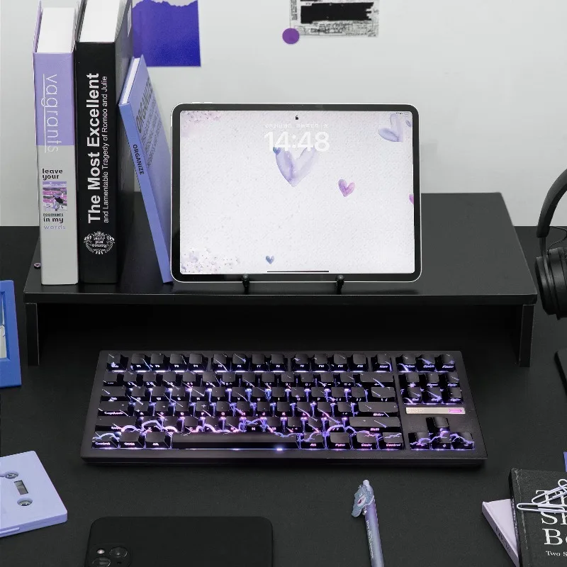 Zoromha ZH870 سماعة لاسلكية تعمل بالبلوتوث لوحة المفاتيح الميكانيكية ثلاثي الوضع RGB حشية مبادلة ساخنة مخصصة الألعاب مكتب لوحة المفاتيح ألعاب الهدايا
