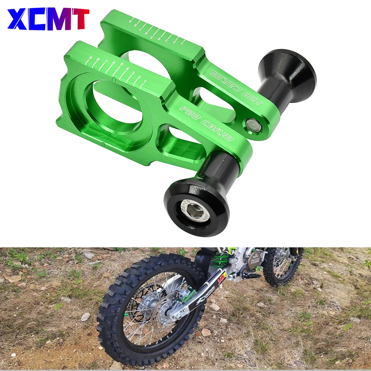 Moto CNC Assale Posteriore Blocchi Catena di Regolazione Per Kawasaki KX 125 250 250F 450F KX125 KX250 KX250F KX450F KLX450R 2003 2016 2018