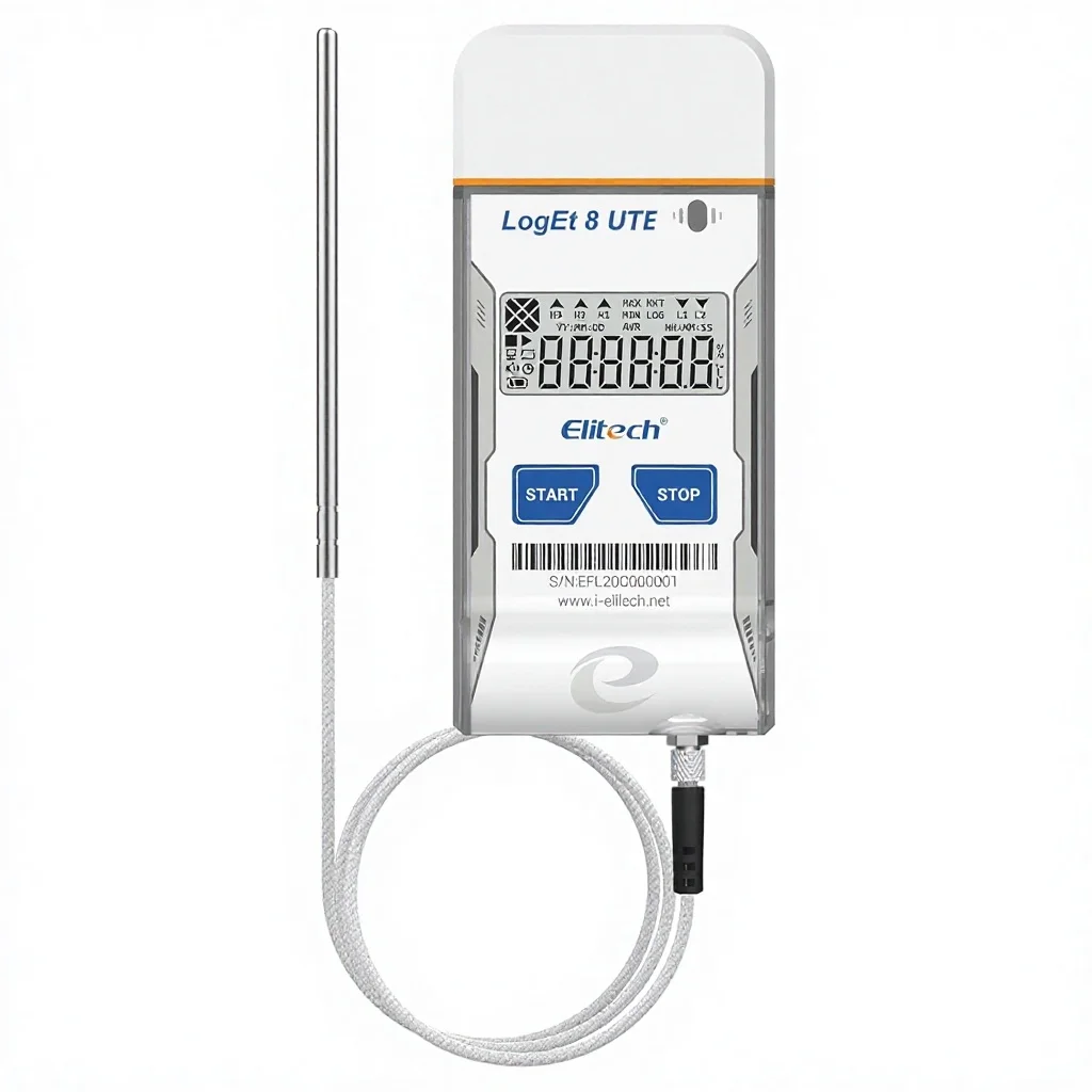 

USB Temperature Data Logger LogEt8UTE LCD Display High Accuracy Auto PDF Report 16000 Points -196~150