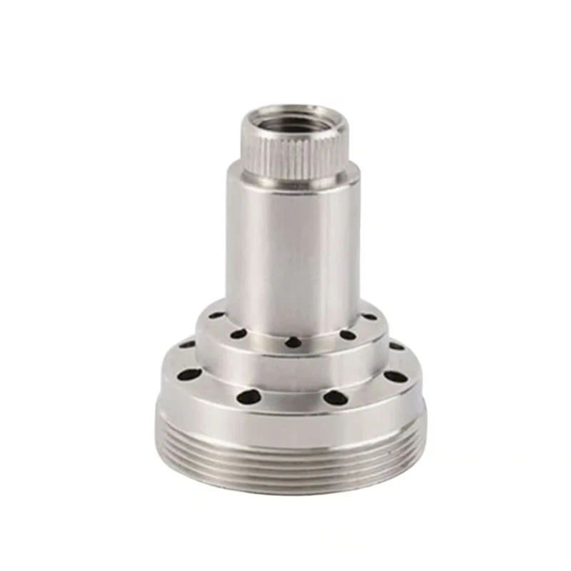 CNC machining custom stainless steel precision multi-layer stepped shaft parts with holes Threaded hole design parts