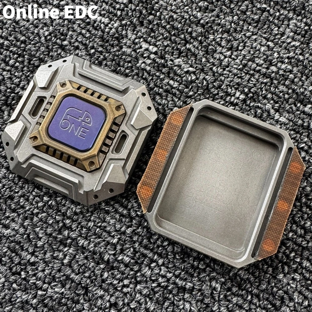 中古チタン製食肉食動物 EDC 収納ボックス マグネット フィジェット スライダー 不安解消ガジェット オリジナルデザイン