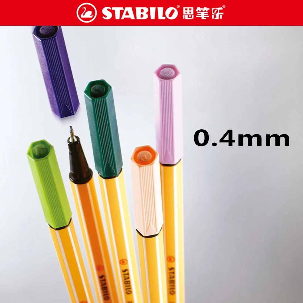8/12/18 Colors/set Stabilo Point 88 Mini Waterproof Hook Pen Water-color Pens Anime Line Drawing Pen 0.4mm Colores Stationery