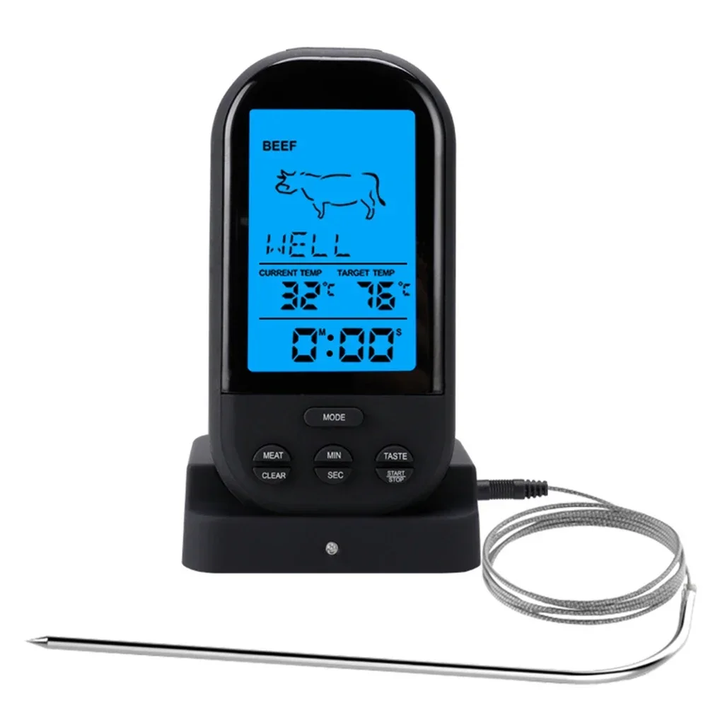 

BBQ Digital Grill Meat Roast Thermometer Timer Wireless Remote Control Grilling Accessories Kitchen Tools Kitchen Gadgets