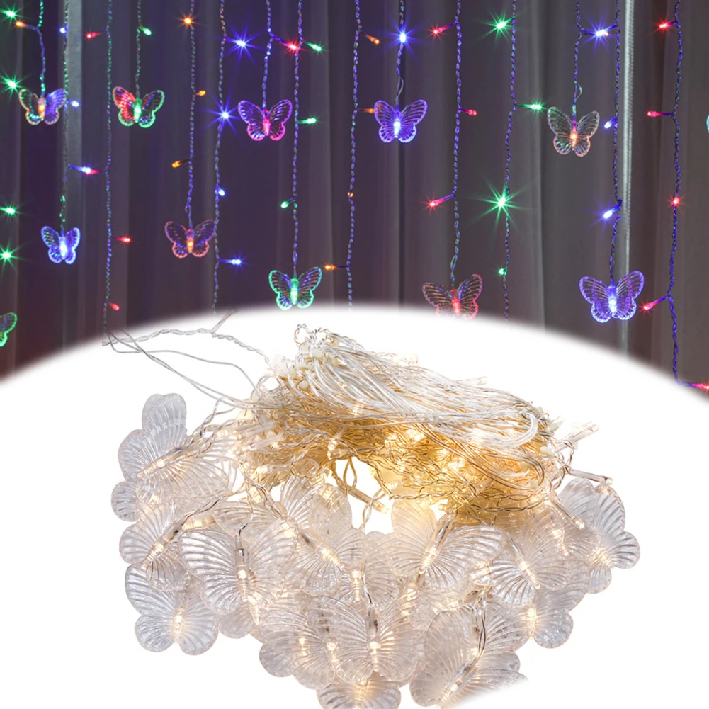

Butterfly Curtain Lights USB Plug in Butterfly Twinkle Lights 8 Modes with Remote for Bedroom Patio Christmas Wedding Party Dorm