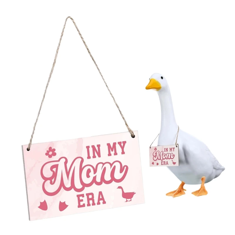 Playful Wooden Security Plaque with Gooses Decorative Watch Gooses for Patios Entryway Protecting JOMD