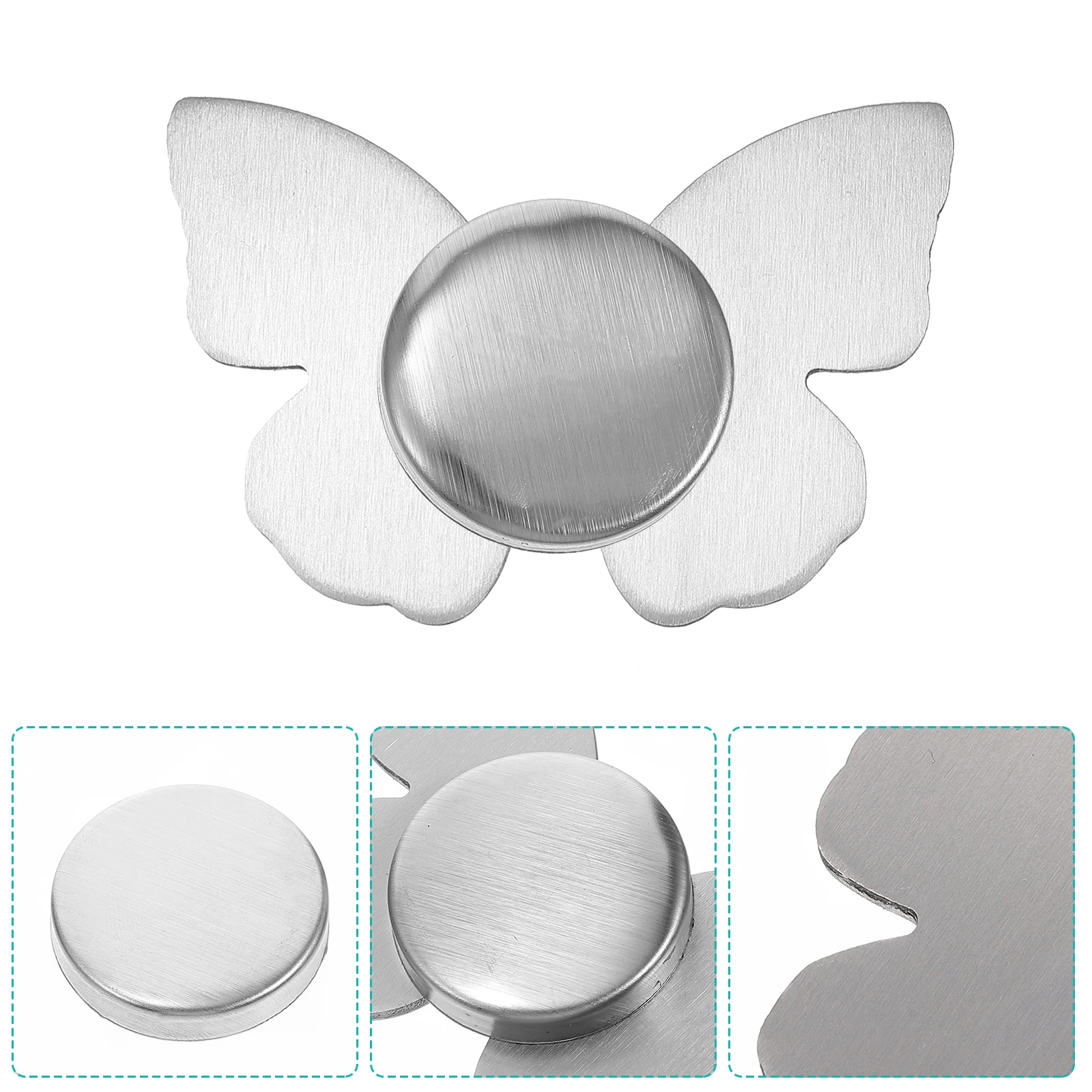 

4PCS Tablecloth Fixator Magnetic Table Cover Pendant Windproof Stainless Steel Practical Easy to Use Silver Color