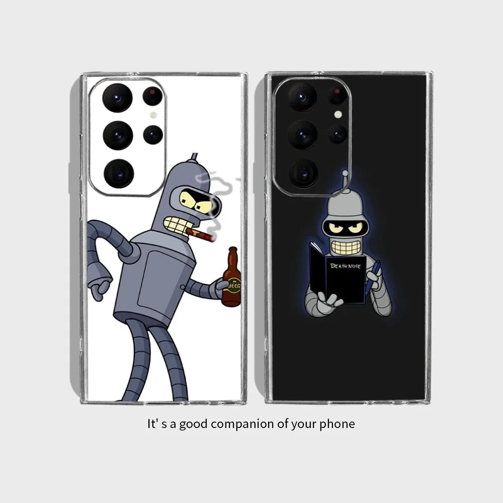 F-Futurama Anime B-Bender Phone Case for Samsung Galaxy S24 Ultra S22 S23 Ultra S21 S20 5G Protective Silicone TPU Funda