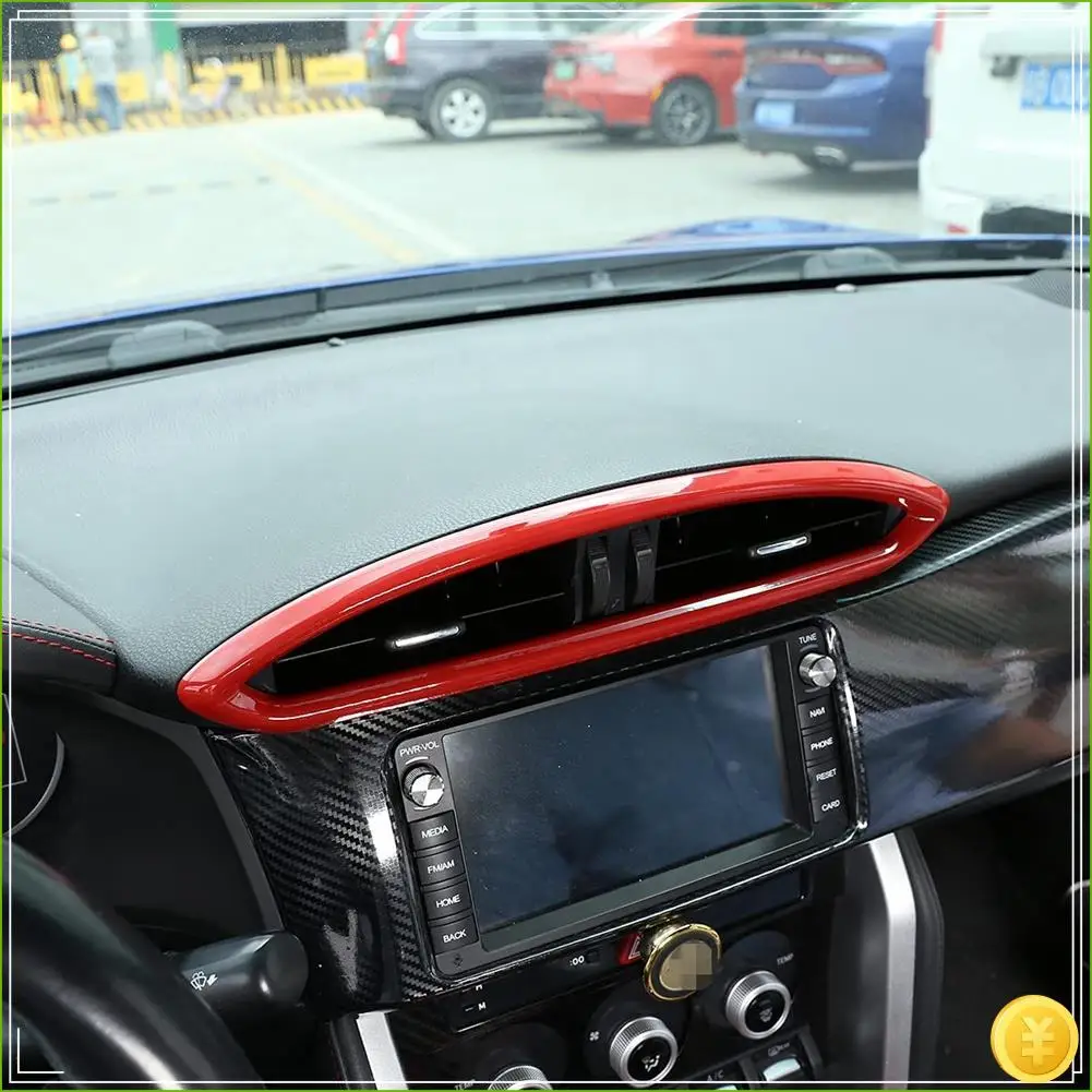 

For Subaru BRZ Toyota 86 2012-2020 Center Console Air Conditioning Outlet Vent Cover Trim Frame Stickers Accessories,Red