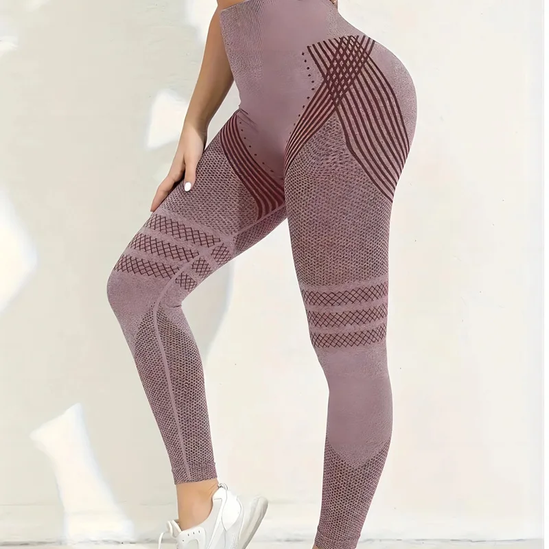 Frauen 3d Sport Yoga Leggings, hohe Taille Yoga hosen atmungsaktive Bauch kontrolle Butt Lifter enge Hosen für täglich, im Freien und fit
