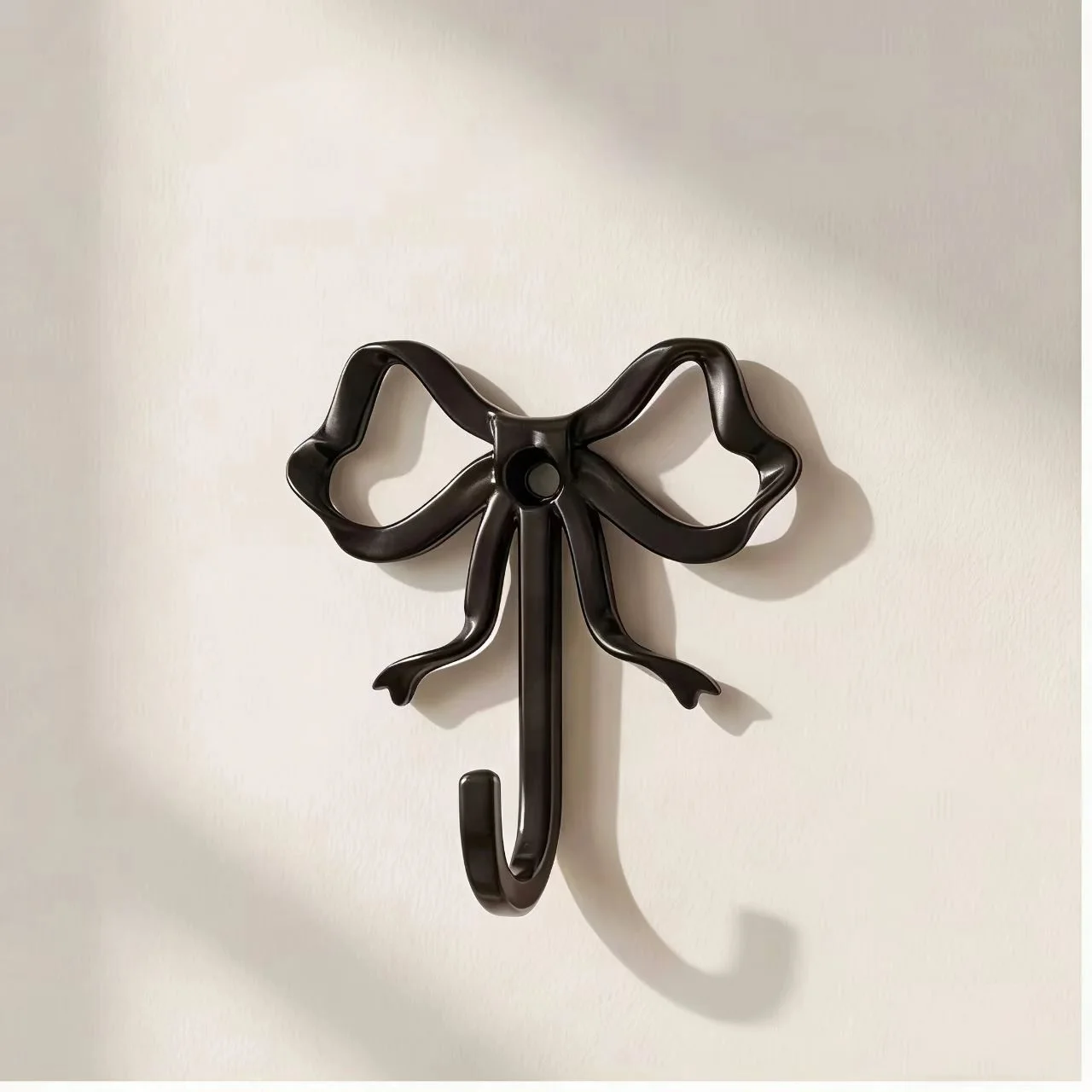 Metal Bowknot Coat Hook Wall Mount Decorative Key Clothes Towel Hanger Heavy Duty Room Hanging Bracket Home Storage Organizer
