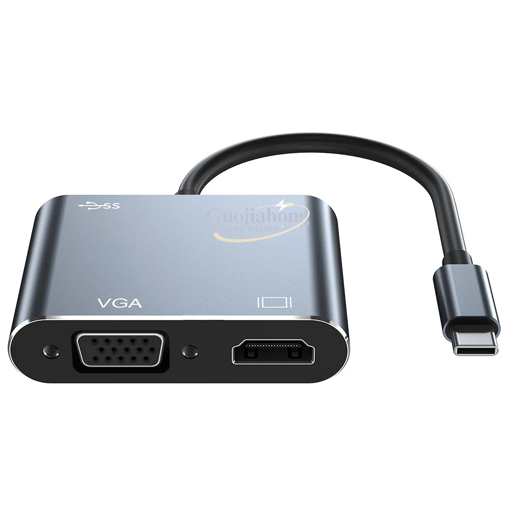 Cross-border type-c docking station to high definition 4K30Hz network interface card USB3.0 manufacturer wholesale hub3.0 conver