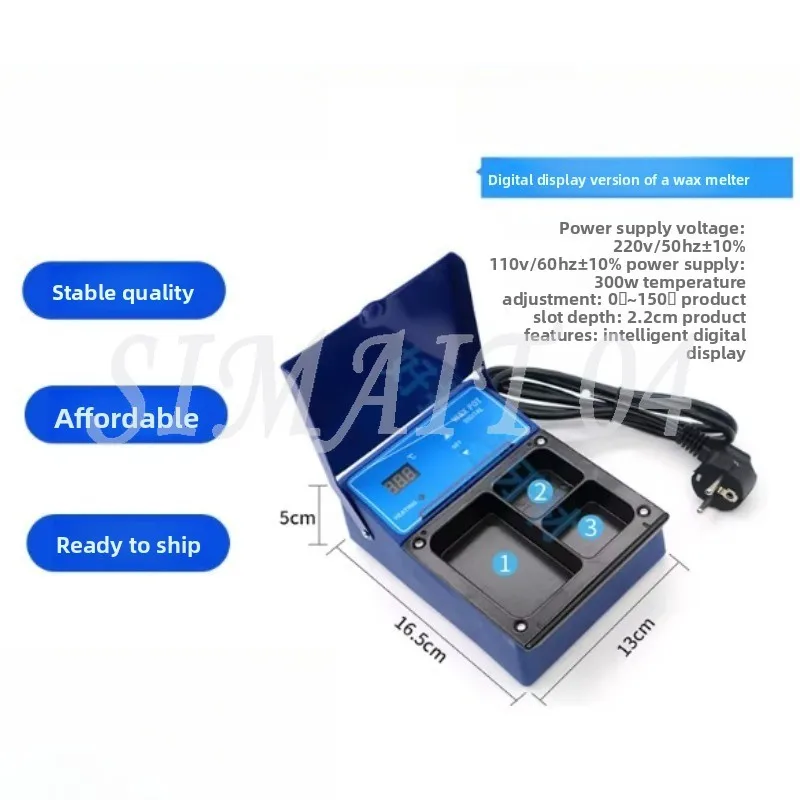 300W 220v/110v   Mechanic Wax Melting Device, Three-slot Wax Melting Device, Automatic Temperature Control