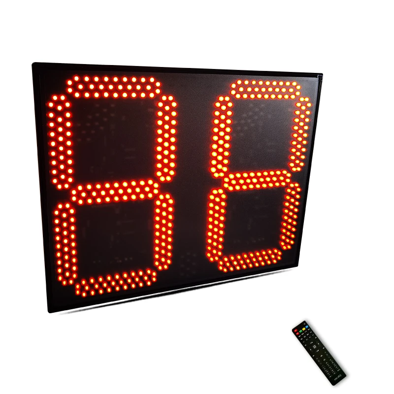 16 inch 2-digit LED display screen digital days counter wall mounted remote control semi outdoor full red display screen DAP