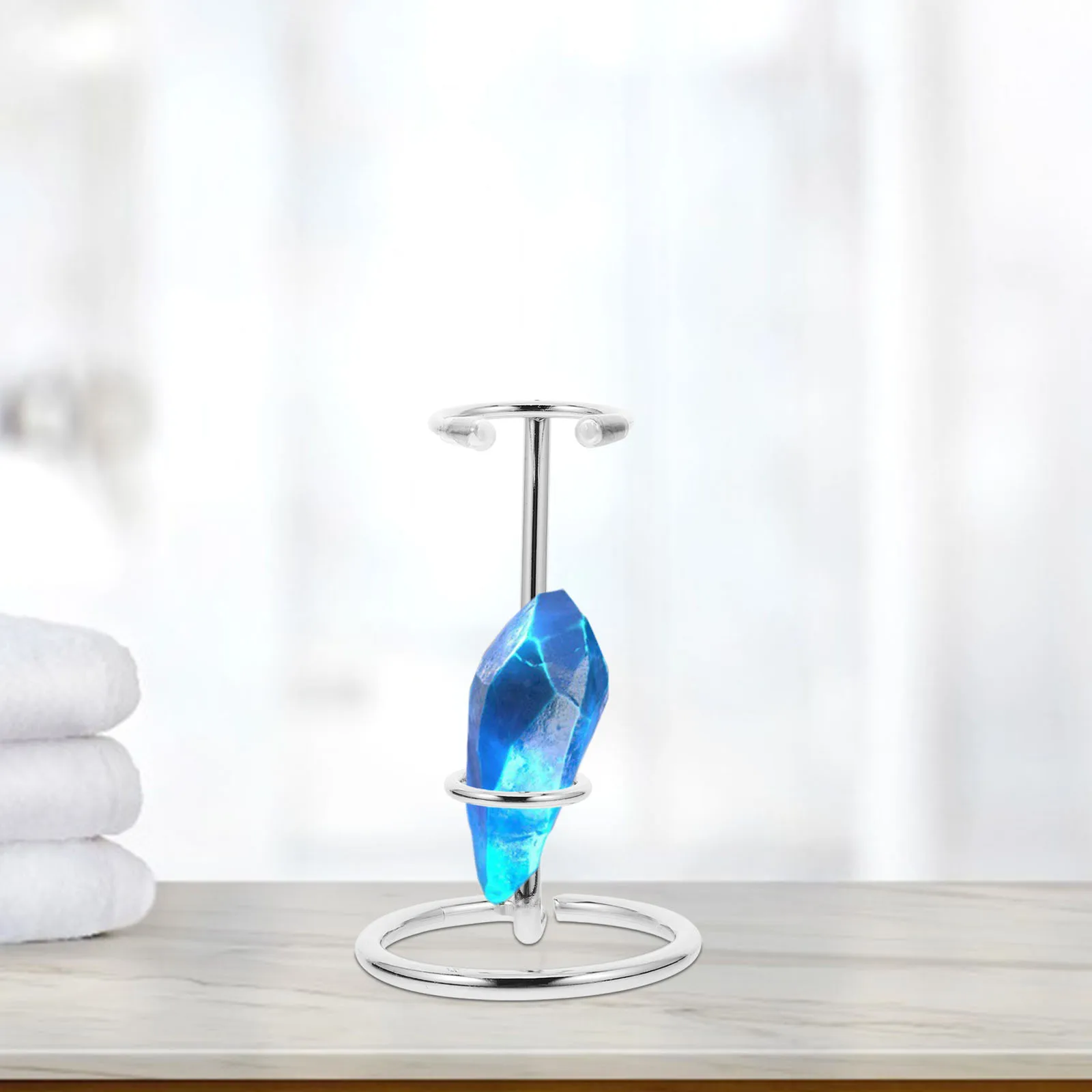 

Energy Stone Wand Gem Sphere Holder Iron Base Sturdy For Crystal Ball Gemstone Rock Collection Coffee Frother Mineral Light Rock