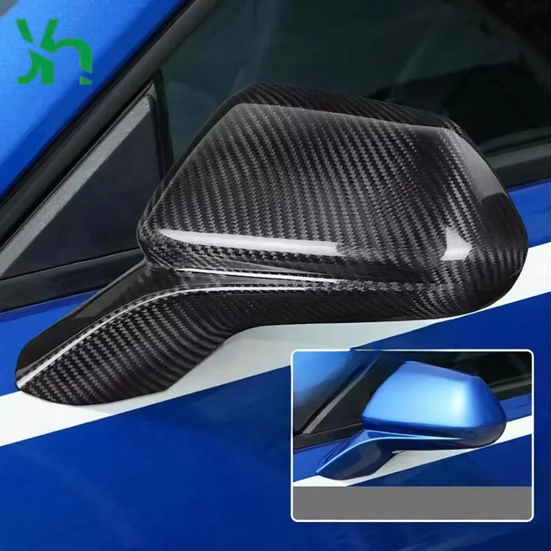 غطاء مرآة من ألياف الكربون الجافة لملحقات خارجية لمرآة الرؤية الجانبية شيفروليه كامارو #4