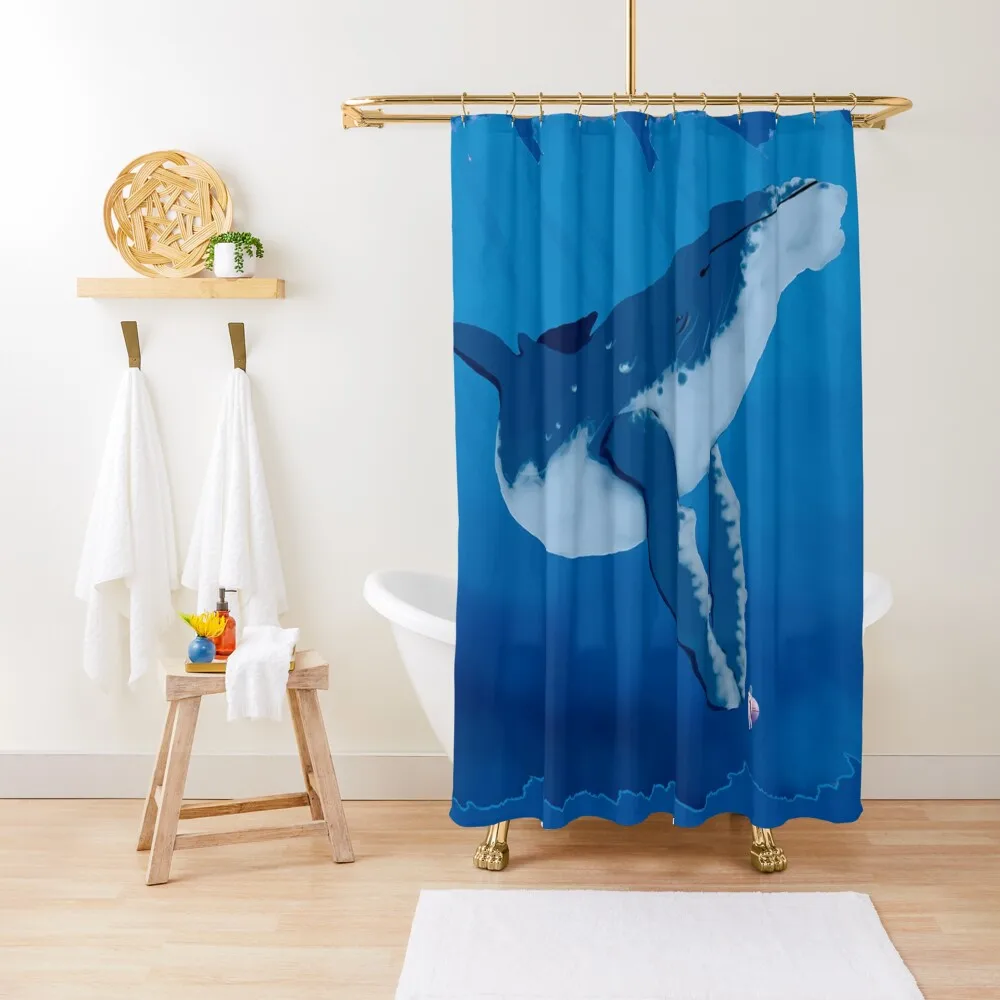 

Blue whale Shower Curtain Waterproof Shower Shower Set For Bathroom In The Bathroom Accessories For And Services Curtain