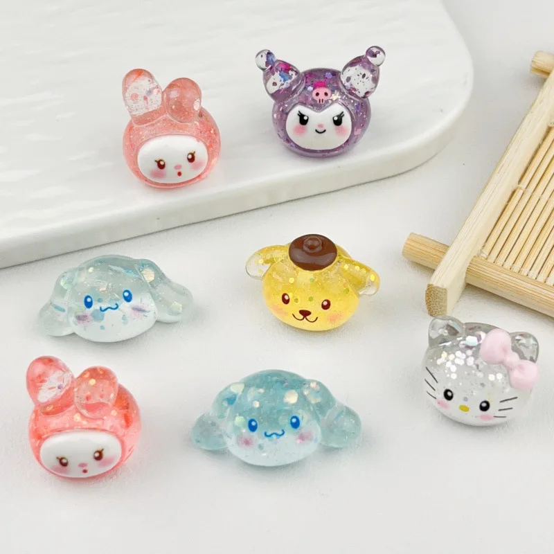 Miniso 漫画 DIY 樹脂アクセサリー発光三次元脂肪ヘッドサンリオクリーム接着剤手作りヘアピンペンダント飾り