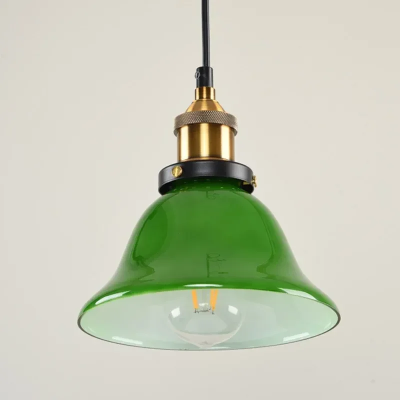 Imagem -06 - Retro American Pendant Lights Vidro Verde Lâmpada Pendurada Led para Sala de Jantar Cafeteria Homestay Sala de Estar Decoração do Quarto