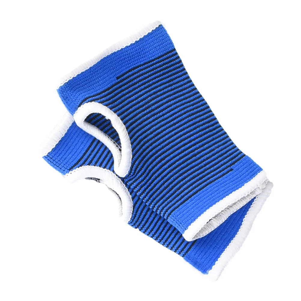 

A Pair of Knitted Cotton Wristguards Handguards Fitness Gloves Breathable Absorbent Sports Protective Gear (Blue)