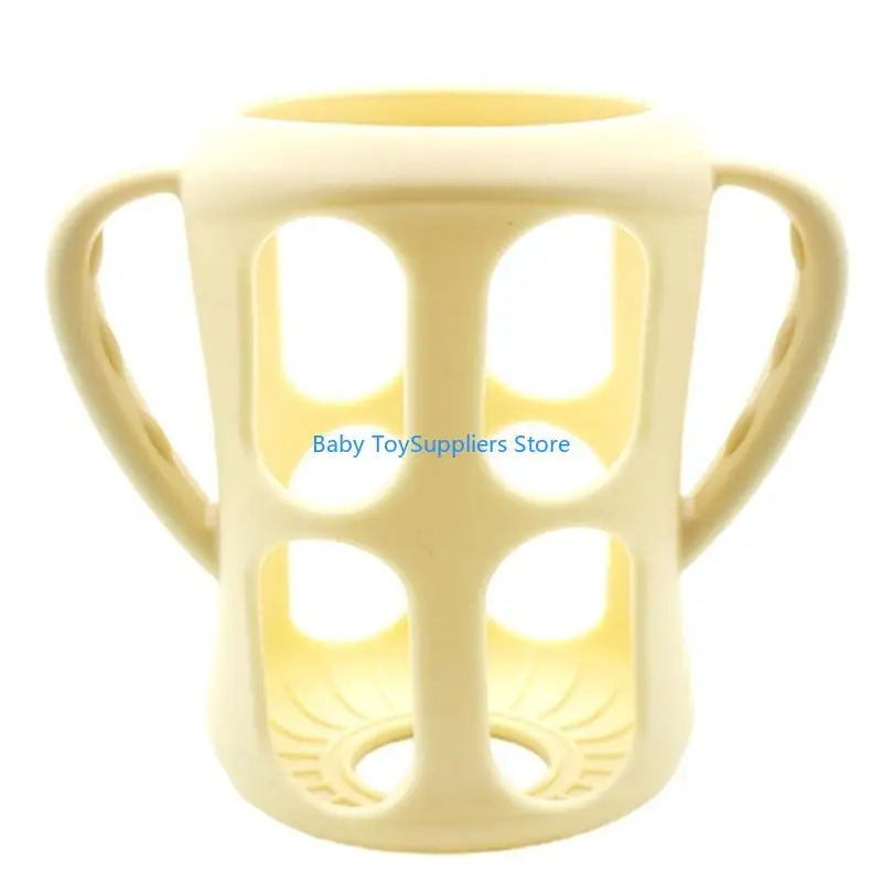 R1WF Baby Milk Bottle مقبض الأكمام 125/160/240 مل يشجع على تنمية قبضة