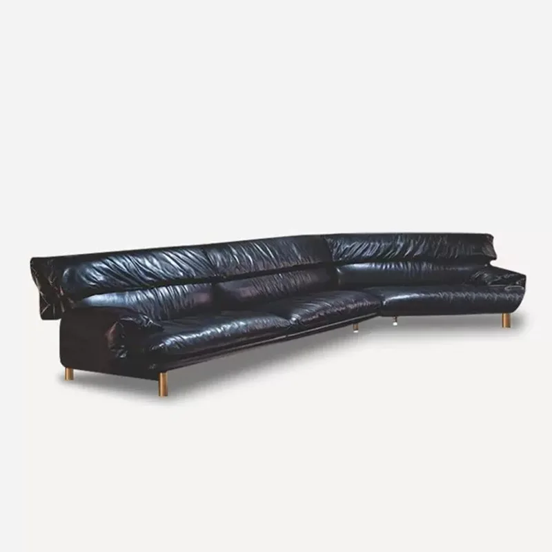 The first layer of cowhide 2024 new down light luxury simple combination special-shaped sofa y