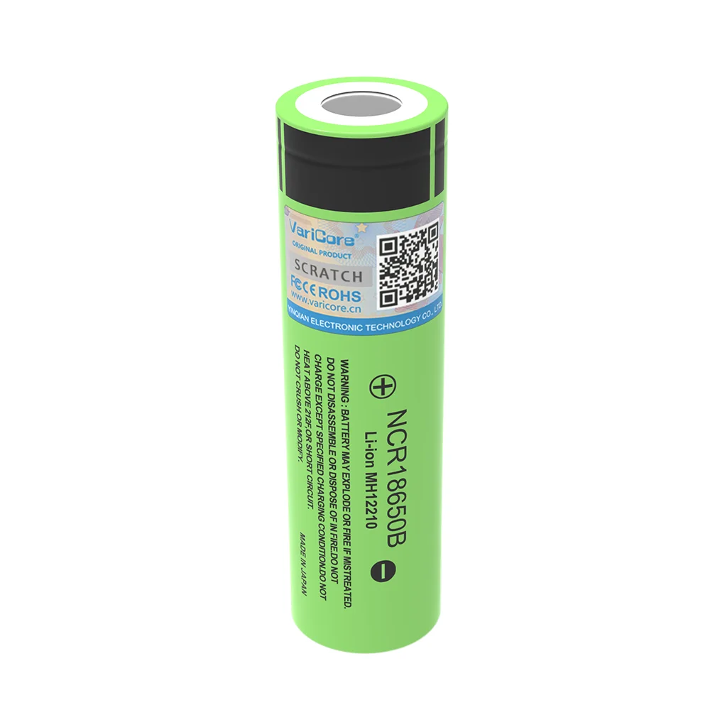 Varicore 100% ใหม่ Original NCR18650B 18650 3400 mAh แบตเตอรี่ Li-Ion แบบชาร์จไฟได้สําหรับไฟฉายแบตเตอรี่